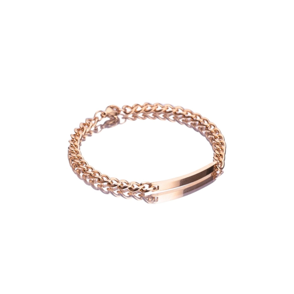 ESME Engraved Stainless Steel Couple Bracelet